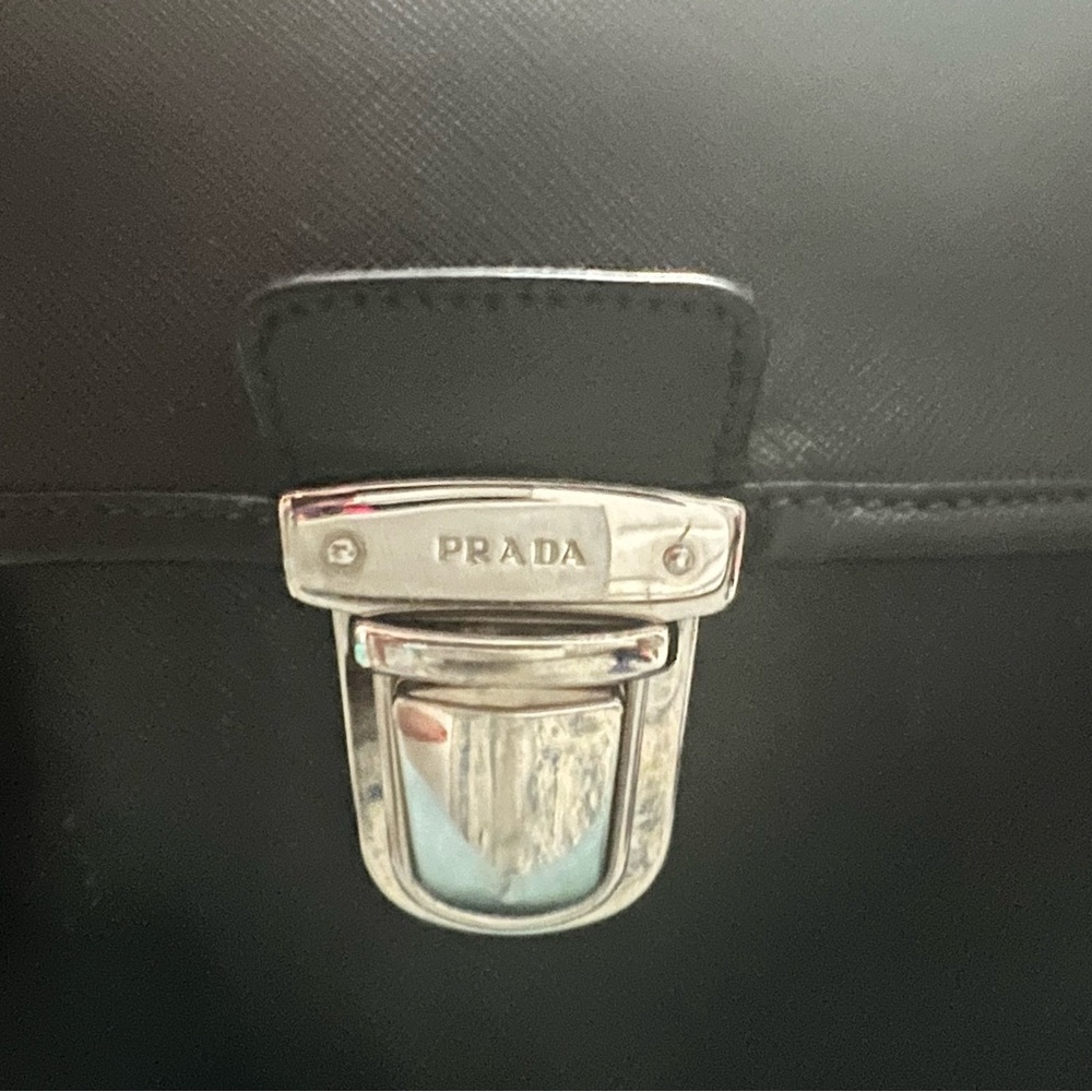 Prada Leather Messenger Bag Large authentic